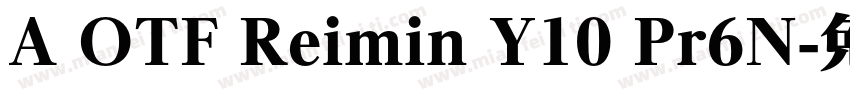A OTF Reimin Y10 Pr6N字体转换
